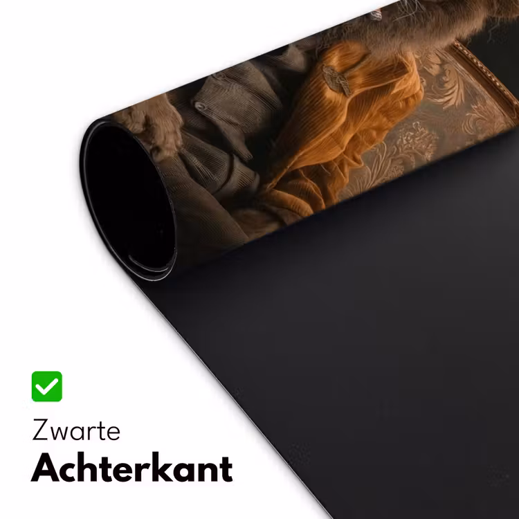 Bril - Leeuw - Bank - Hoed Muismat XXL klein -sfeer2