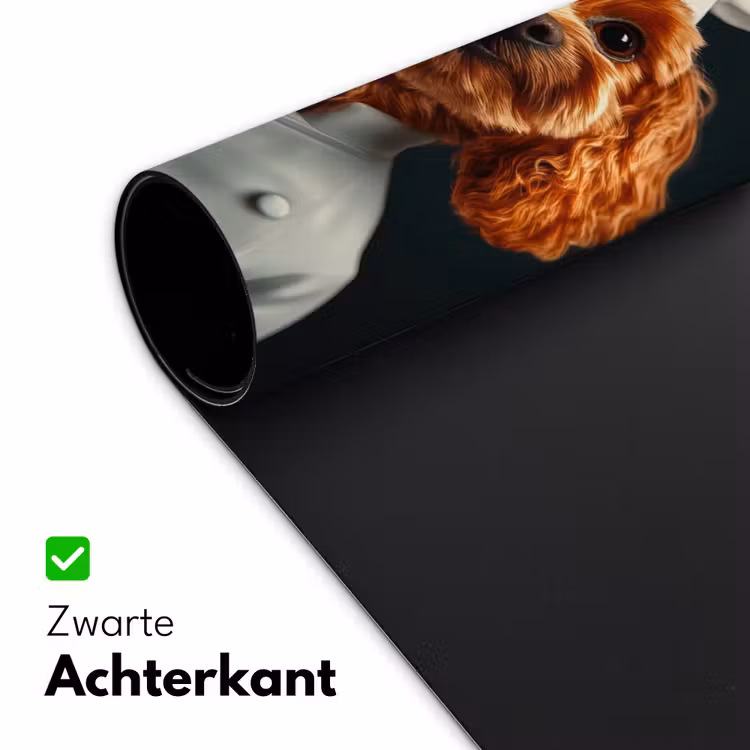 Bruin - Kok - Hondje Muismat XXL klein -sfeer2
