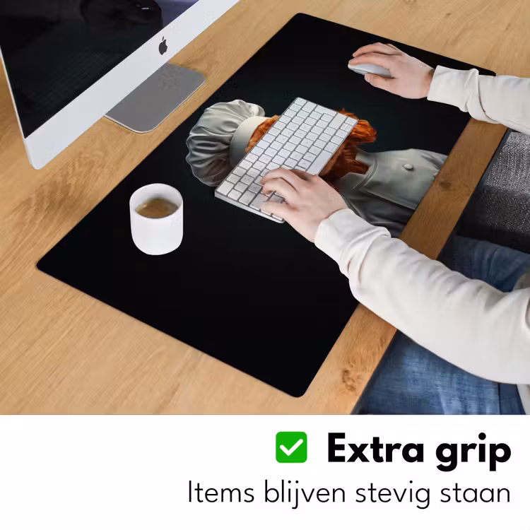 Bruin - Kok - Hondje Muismat XXL klein -sfeer3