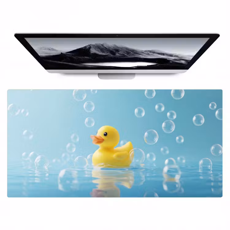 Bubbels - Badeend - Geel Muismat XXL klein -zzz3d