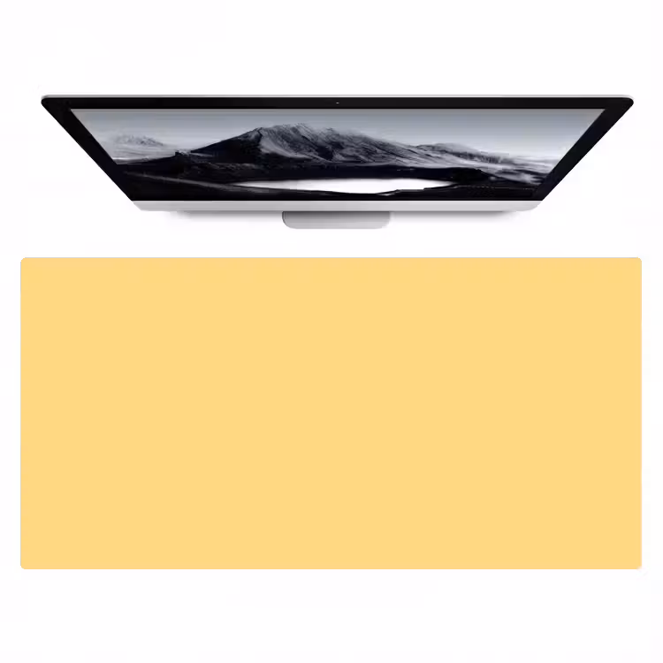 Butter - Geel - Yellow Muismat XXL klein 681 -zzz3d