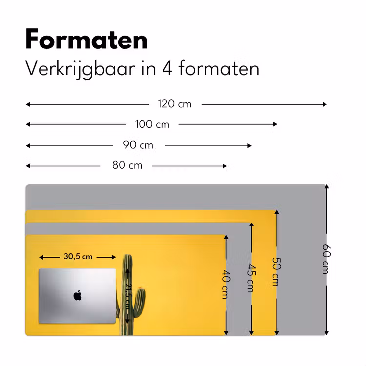 Cactus - Groen - Minimalistisch Muismat XXL klein -sfeer5