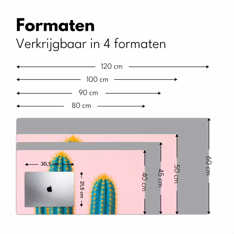 Cactussen - Modern - Pastel Muismat XXL klein -sfeer5
