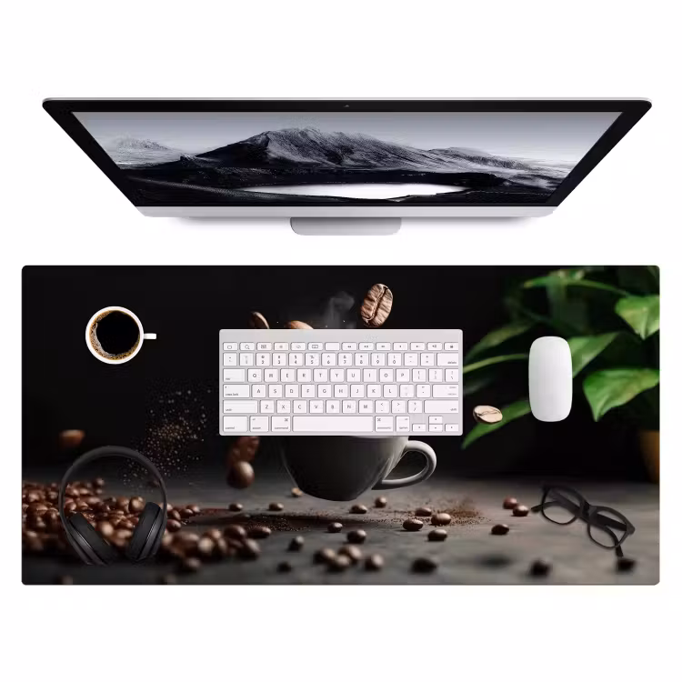 Cappuccino - Kop - Bonen - Bruin Muismat XXL klein -3d