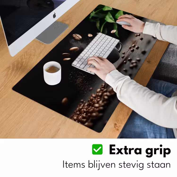 Cappuccino - Kop - Bonen - Bruin Muismat XXL klein -sfeer3