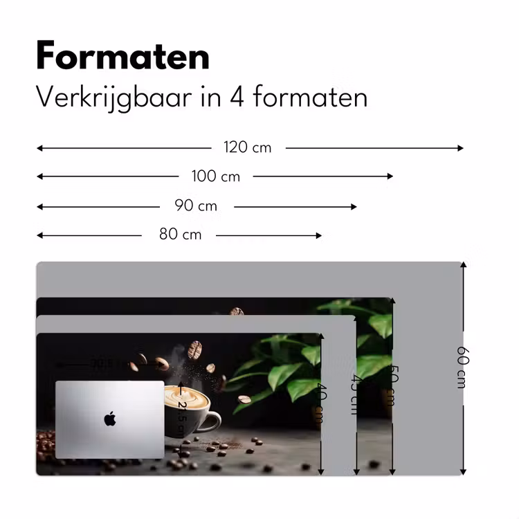 Cappuccino - Kop - Bonen - Bruin Muismat XXL klein -sfeer5