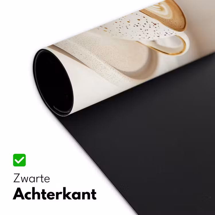 Cappuccino - Schuim - Schotel - Beige Muismat XXL klein -sfeer2
