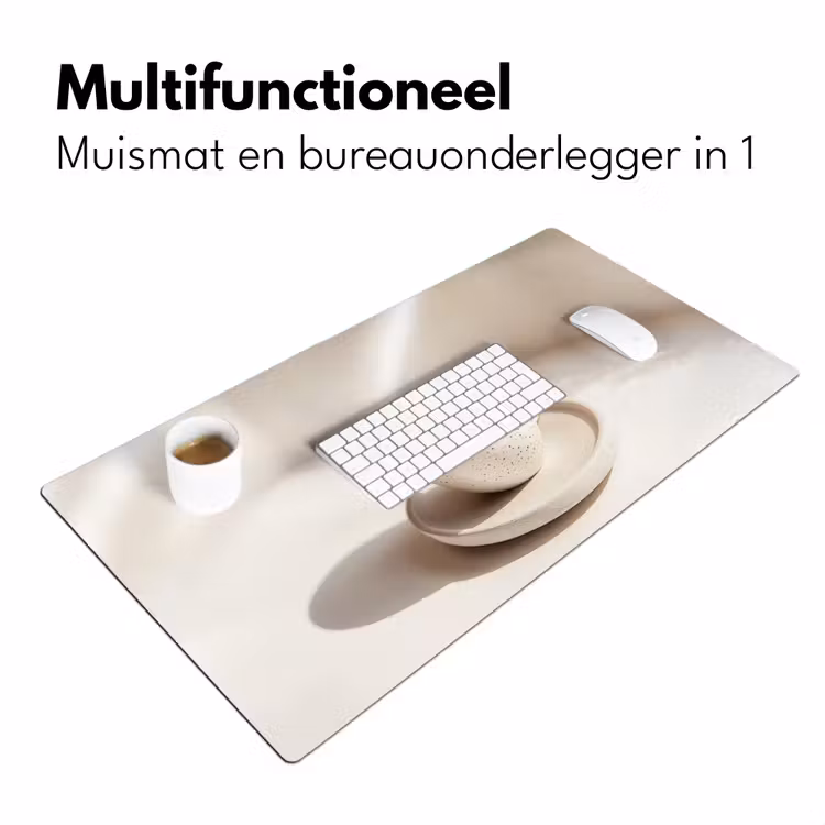 Cappuccino - Schuim - Schotel - Beige Muismat XXL klein -sfeer4
