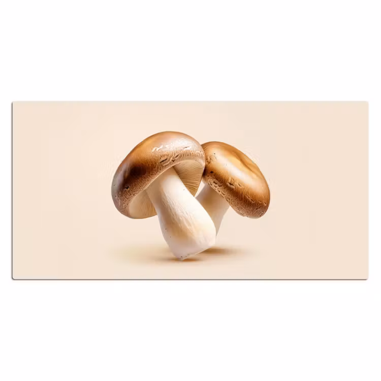 Champignons - Zacht - Beige Muismat XXL klein -3d_leeg