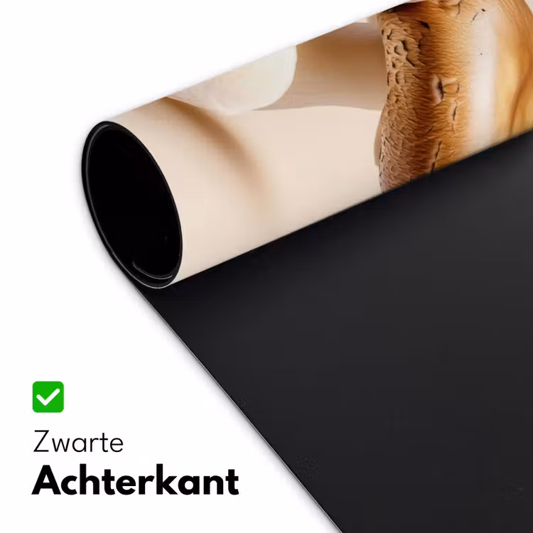 Champignons - Zacht - Beige Muismat XXL klein -sfeer2