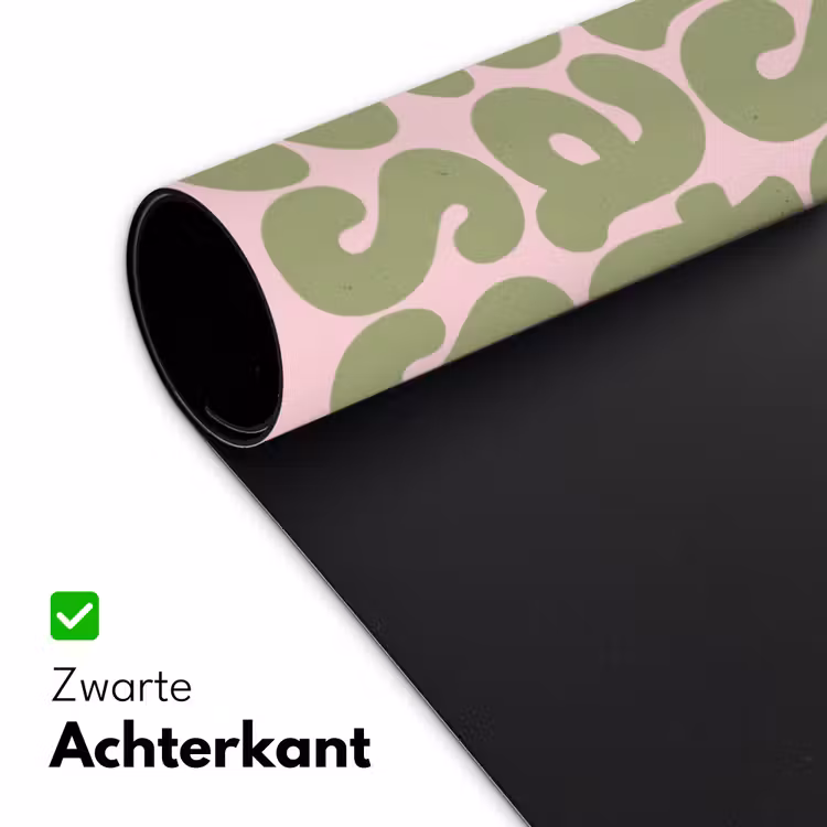 Chase greatness - Groen - Roze - Retro Muismat XXL klein -sfeer2