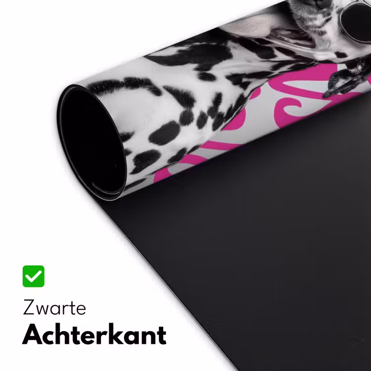 Cheers - Hond - Roze - Wijn Muismat XXL klein -sfeer2