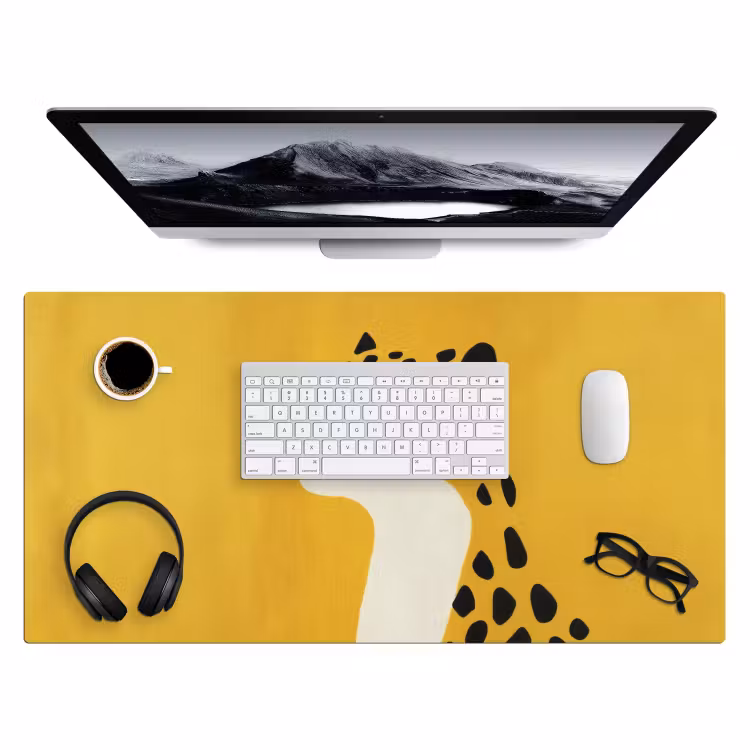 Cheetah - Illustratie - Geel Muismat XXL klein -3d