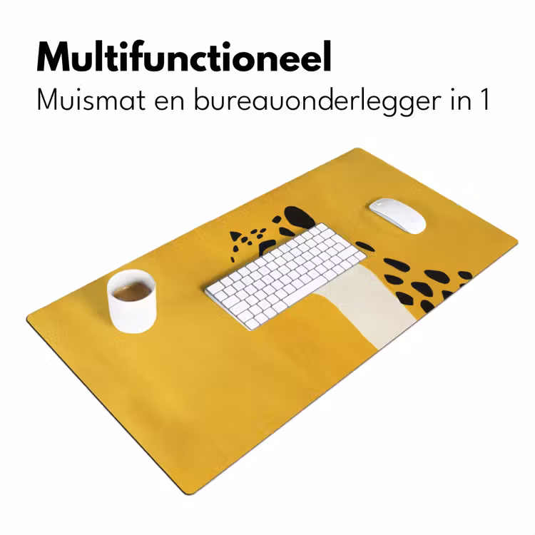 Cheetah - Illustratie - Geel Muismat XXL klein -sfeer4
