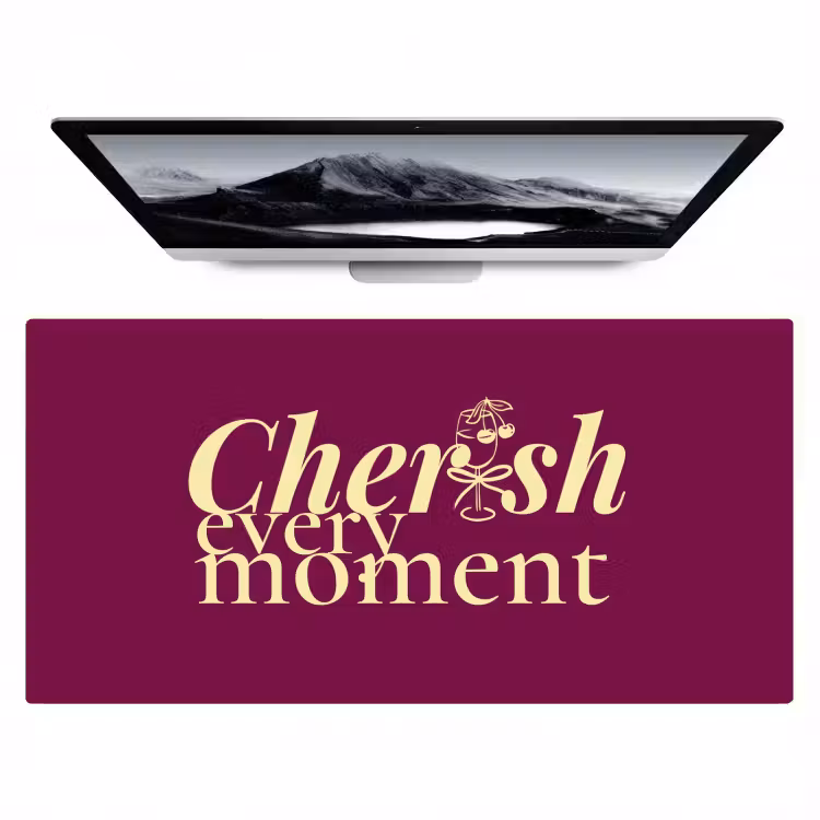 Cherish every moment - Cocktailglas - Bordeaux Muismat XXL klein -zzz3d
