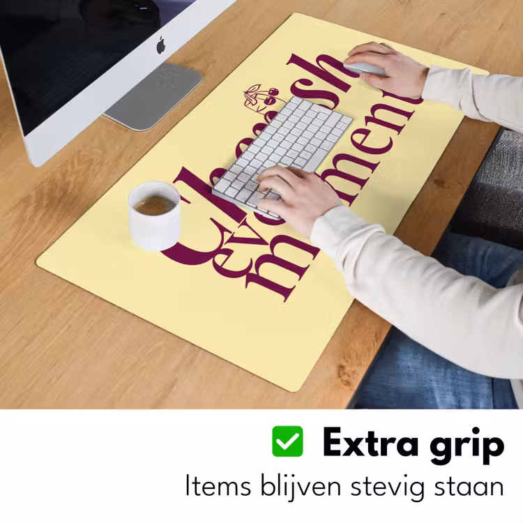 Cherish every moment - Cocktailglas - Geel Muismat XXL klein -sfeer3