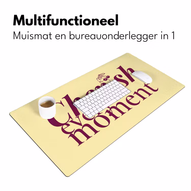 Cherish every moment - Cocktailglas - Geel Muismat XXL klein -sfeer4