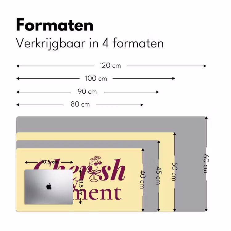 Cherish every moment - Cocktailglas - Geel Muismat XXL klein -sfeer5
