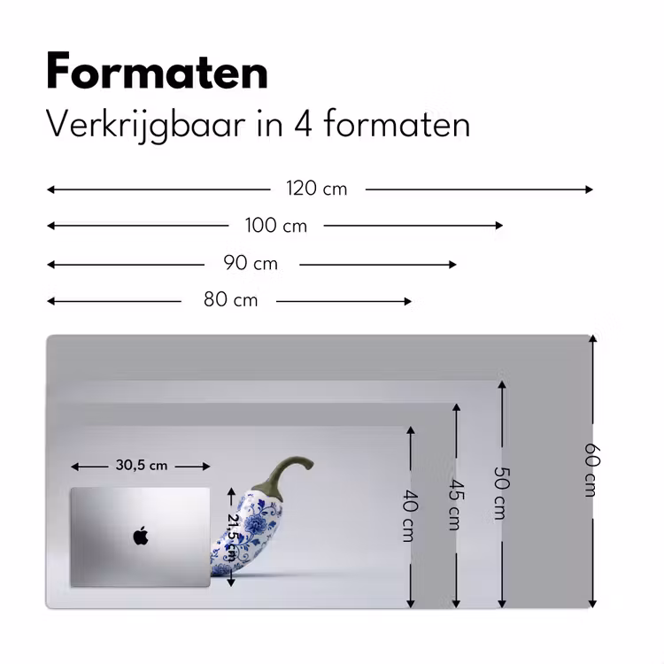 Chilipeper - Keramiek - Blauw Muismat XXL klein -sfeer5
