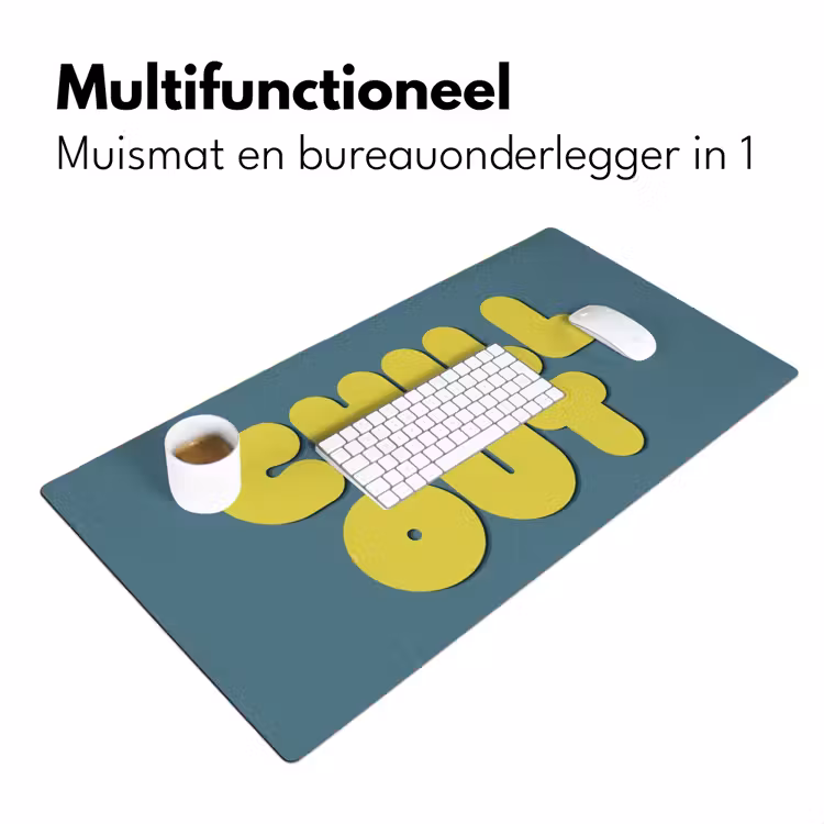 Chill out - Geel - Blauw Muismat XXL klein -sfeer4