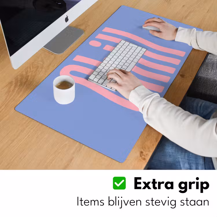 Chill - Roze - Blauw - Golvend Muismat XXL klein -sfeer3