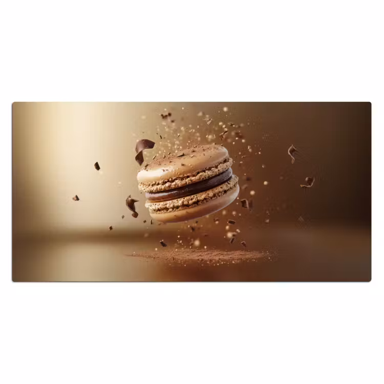 Chocolade - Macarons - Eten - Snoep Muismat XXL klein -3d_leeg
