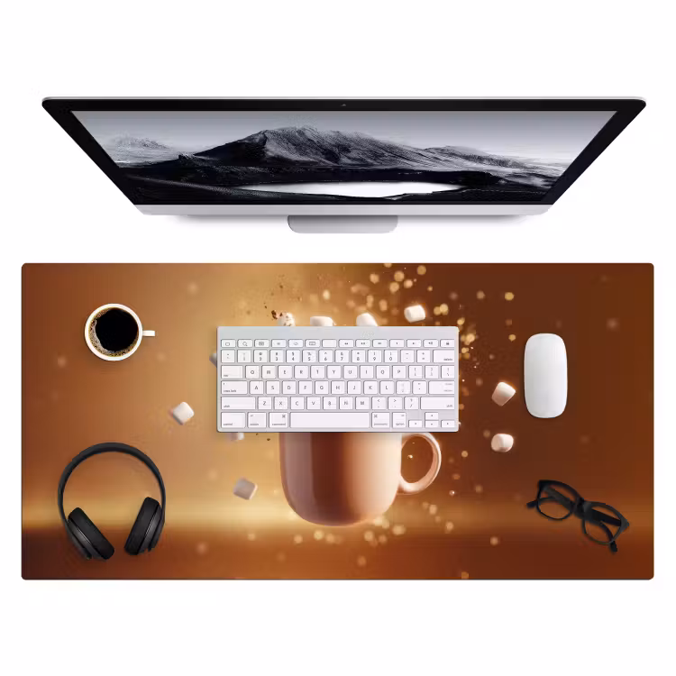Chocomelk - Drinken - Warm - Bruin Muismat XXL klein -3d