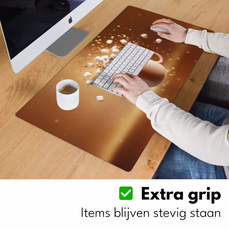Chocomelk - Drinken - Warm - Bruin Muismat XXL klein -sfeer3