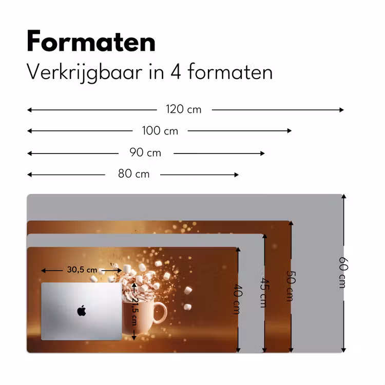 Chocomelk - Drinken - Warm - Bruin Muismat XXL klein -sfeer5