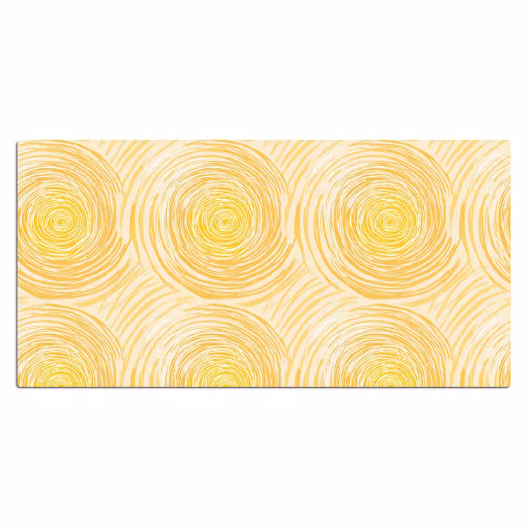 Cirkels - Abstract - Artistiek - Geel Muismat XXL klein 681 -3d_leeg