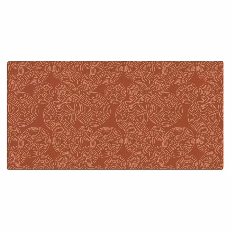 Cirkels - Abstract - Artistiek - Terracotta Muismat XXL klein 681 -3d_leeg