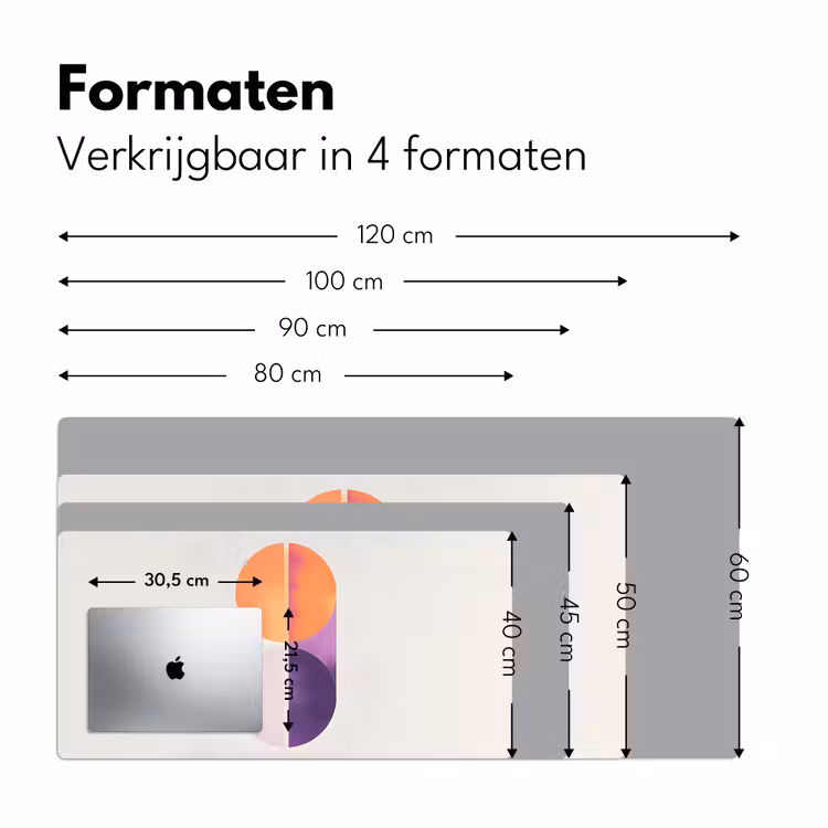 Cirkels - Abstract - Paars Muismat XXL klein -sfeer5