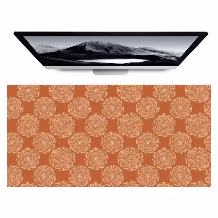 Cirkels - Grafisch - Patroon - Terracotta Muismat XXL klein 681 -zzz3d