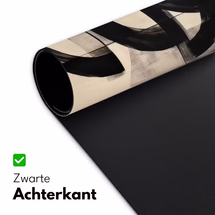Cirkels - Lijnen - Vormen - Zwart Muismat XXL klein -sfeer2