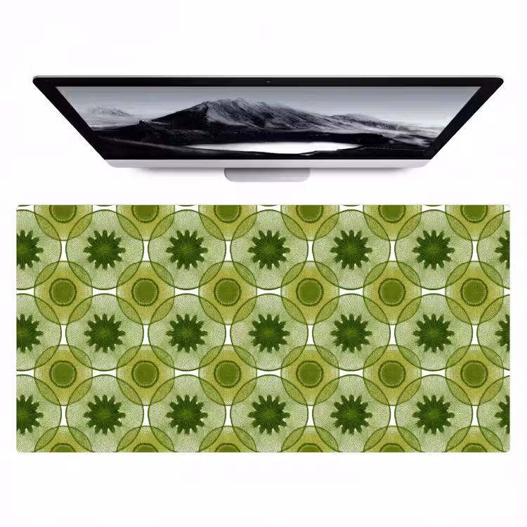Cirkels - Patroon - Groen Muismat XXL klein 681 -zzz3d