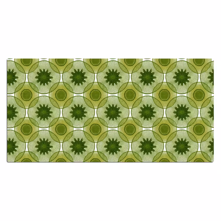 Cirkels - Patroon - Groen Muismat XXL klein 681 -3d_leeg