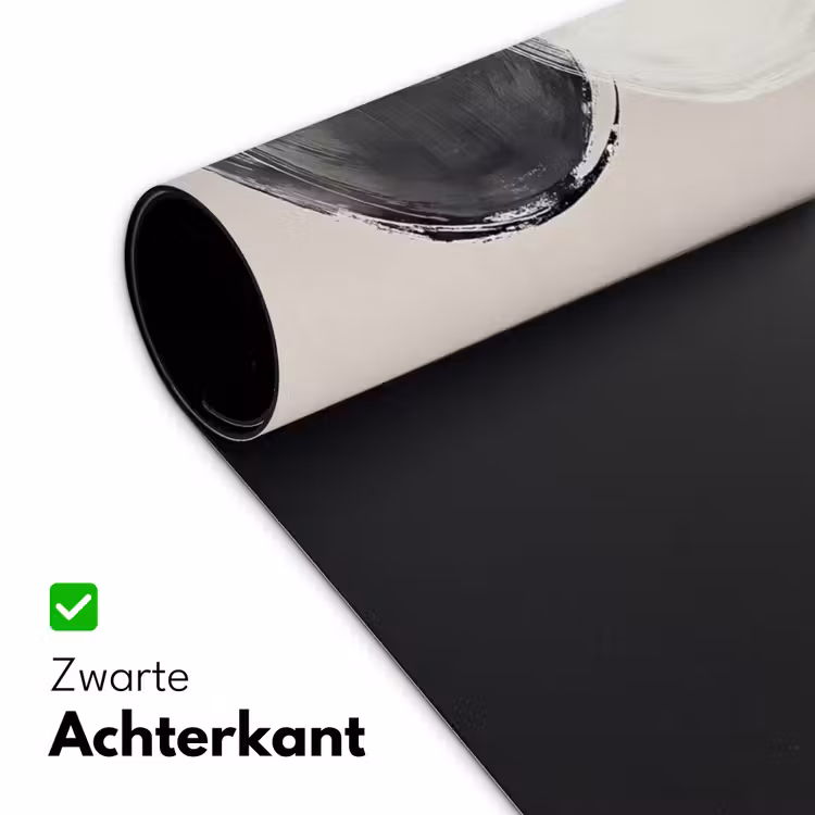 Cirkels - Strepen - Minimalistisch - Zwart Muismat XXL klein -sfeer2
