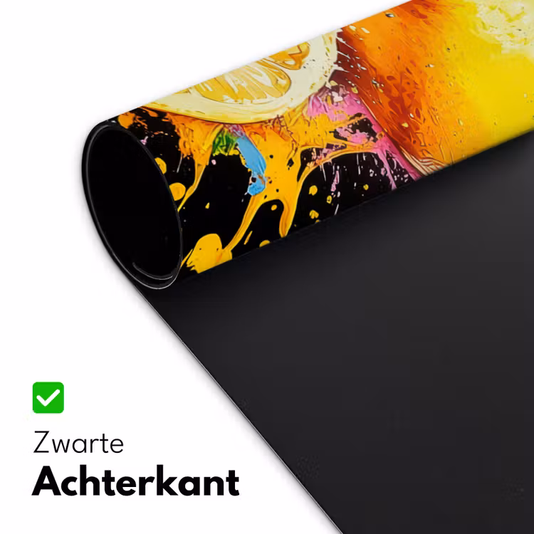 Citroen - Graffiti - Kleurrijk - Verf - Modern Muismat XXL klein -sfeer2