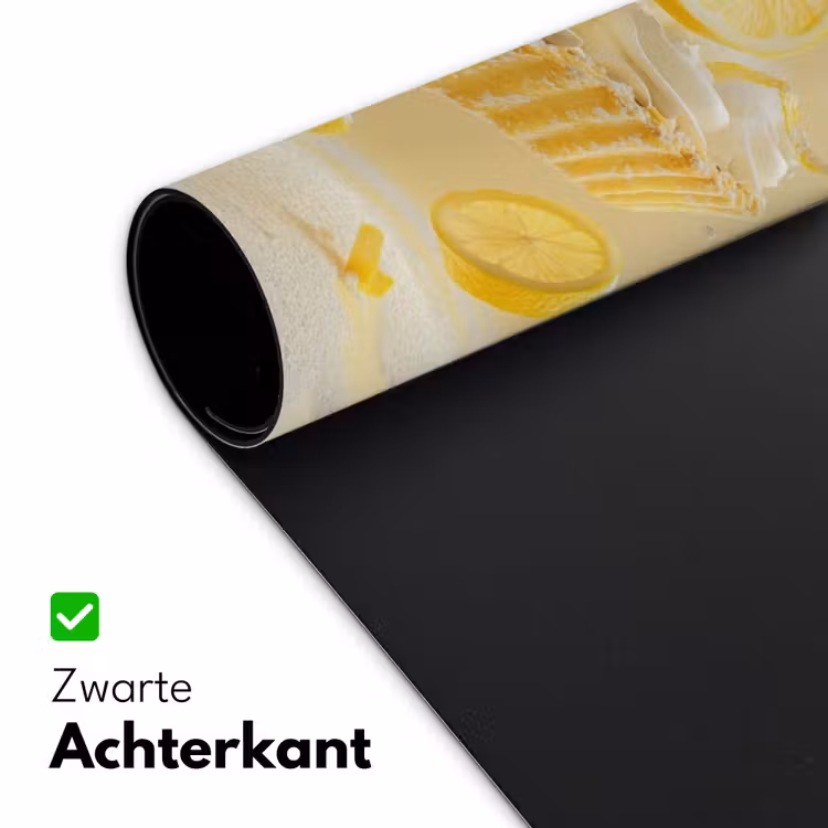 Citroen - Taart - Eten - Geel Muismat XXL klein -sfeer2