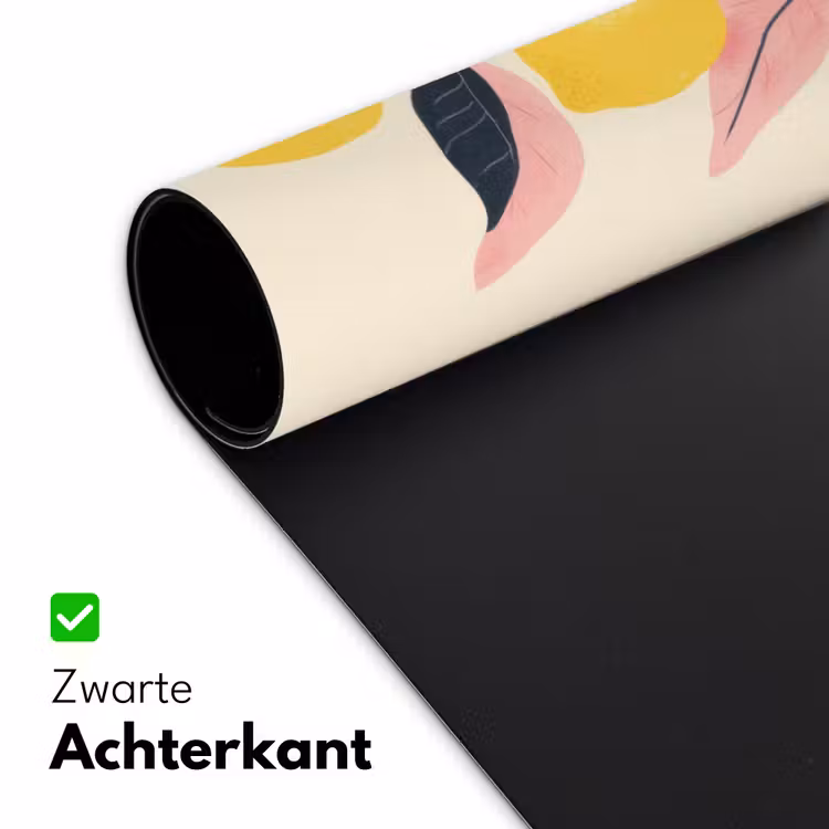Citroenen - Felgeel - Tak - Bladeren Muismat XXL klein -sfeer2