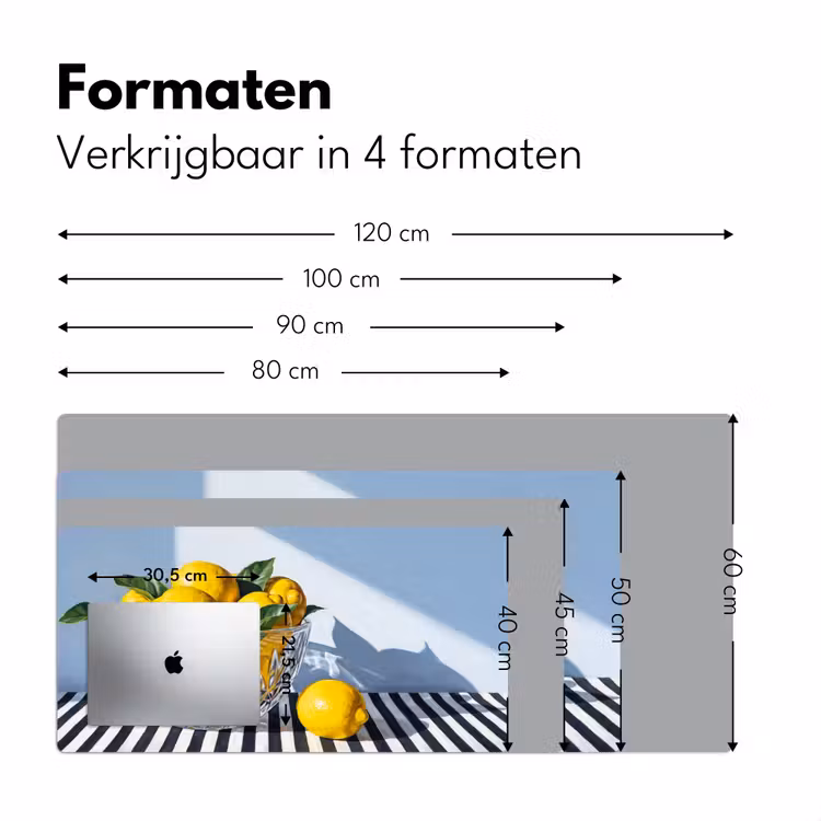 Bureau onderlegger - Citroenen - Fruit - Geel - Citroenen - Fruit - Geel Muismat XXL klein