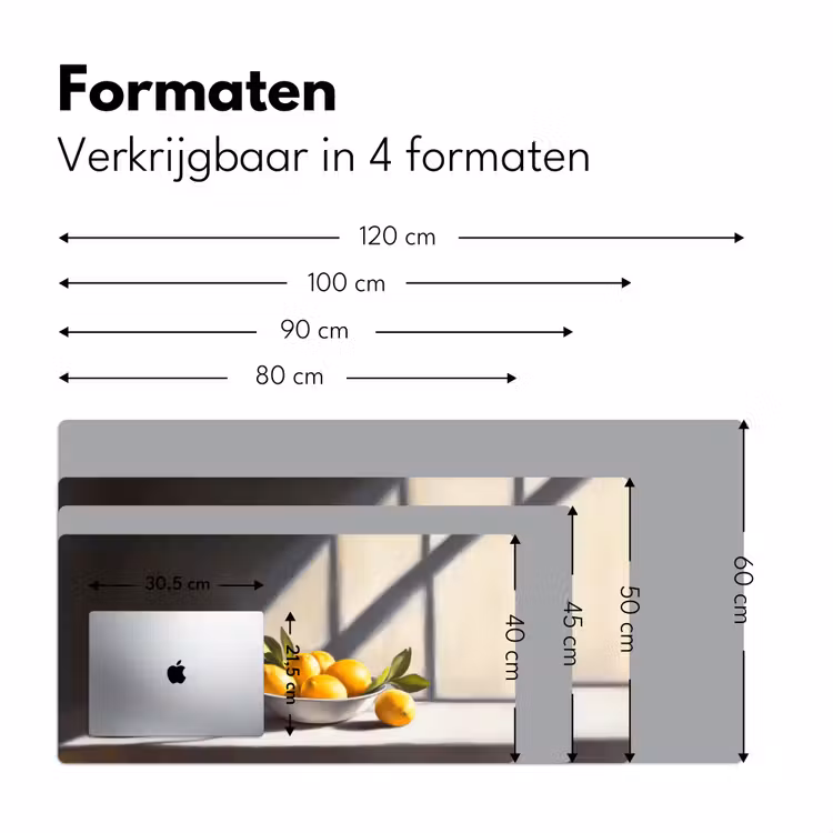 Citroenen - Stilleven - Geel Muismat XXL klein -sfeer5