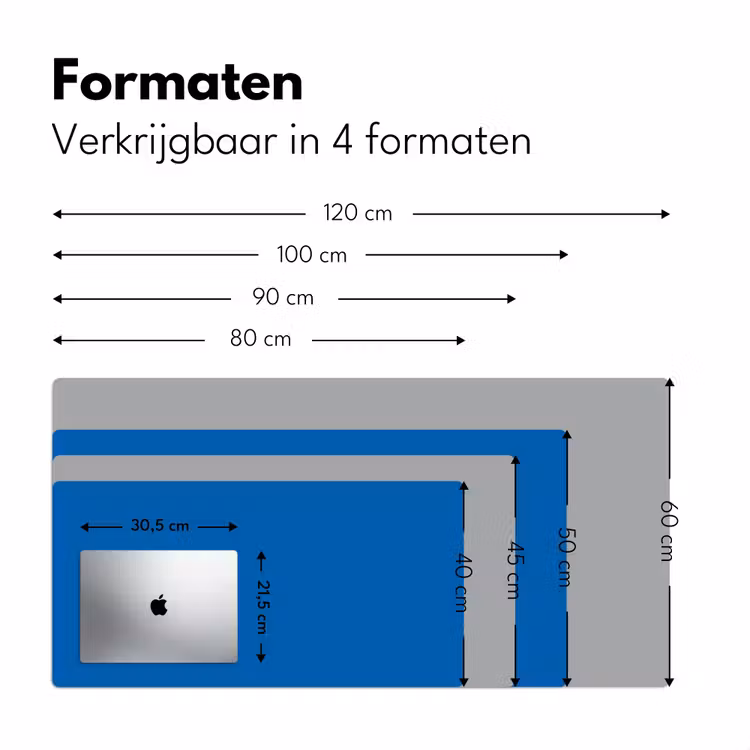 Classic - Azure - Blauw Muismat XXL klein 681 -sfeer5