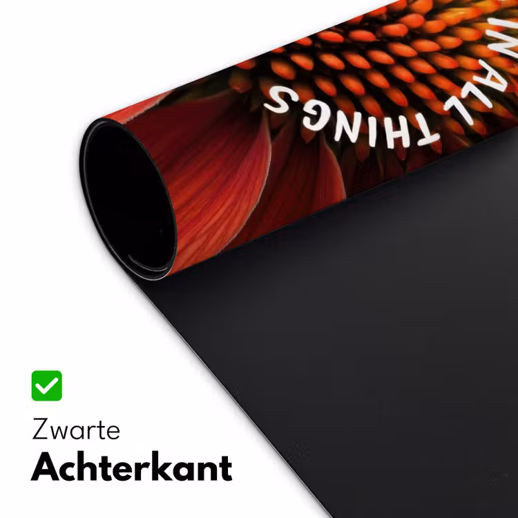 Close up - Bloem - Quote - Rood Muismat XXL klein -sfeer2