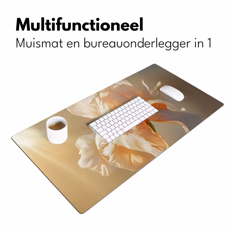 Close up - Oranje - Iris Muismat XXL klein -sfeer4