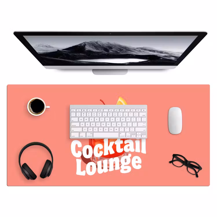 Cocktail Lounge - Glas - Koraal Muismat XXL klein -3d