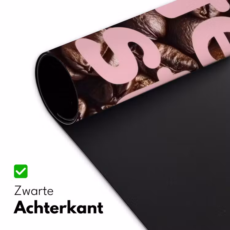 Coffee First - Koffiebonen - Roze Muismat XXL klein -sfeer2