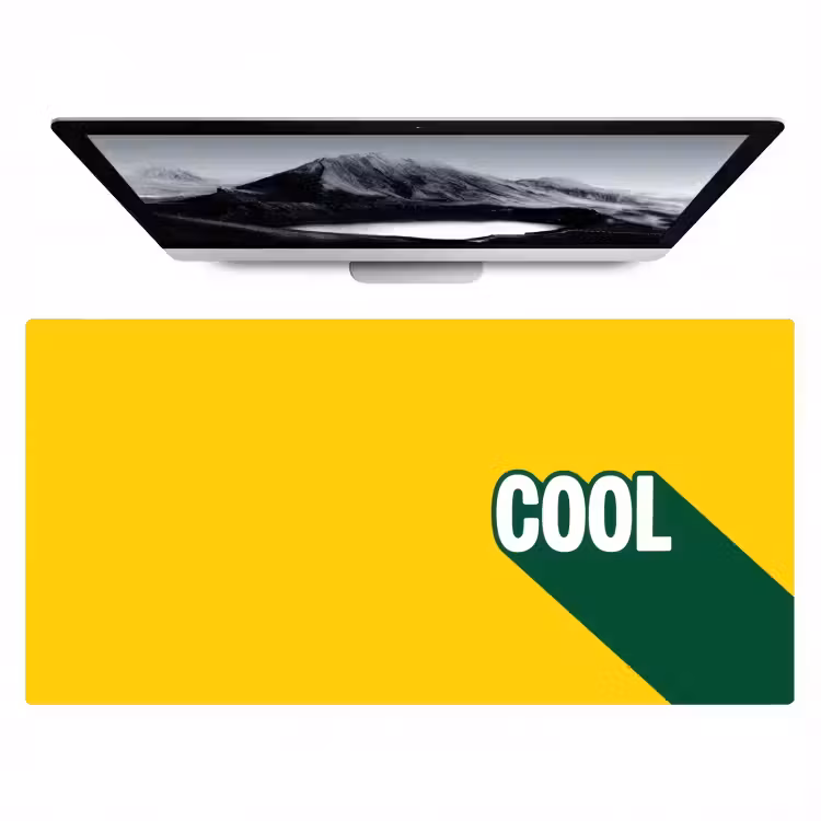 Cool - Geel - Groen Muismat XXL klein -zzz3d