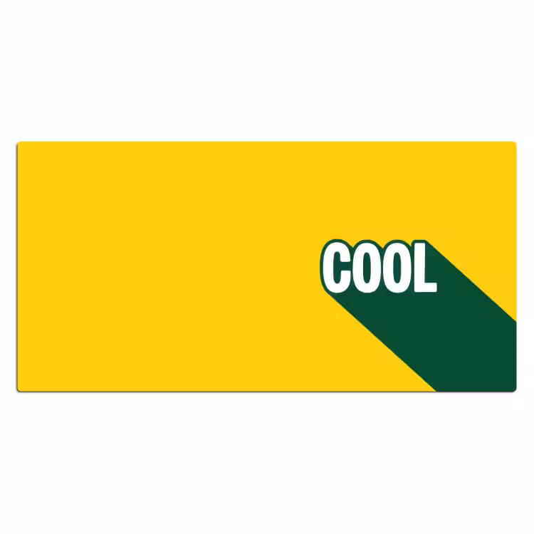 Cool - Geel - Groen Muismat XXL klein -3d_leeg