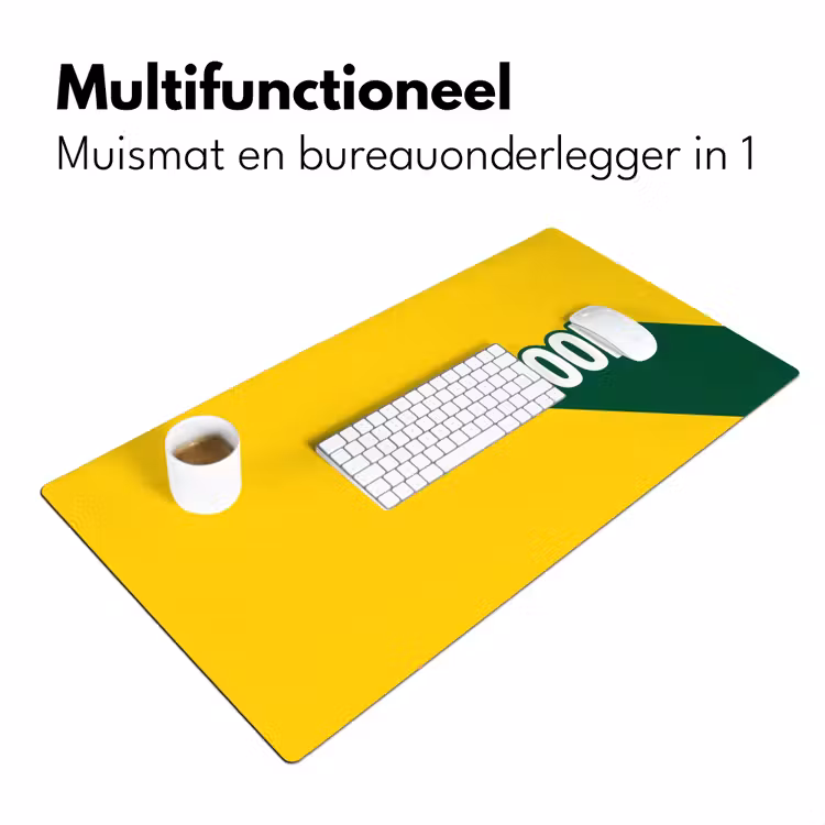 Cool - Geel - Groen Muismat XXL klein -sfeer4